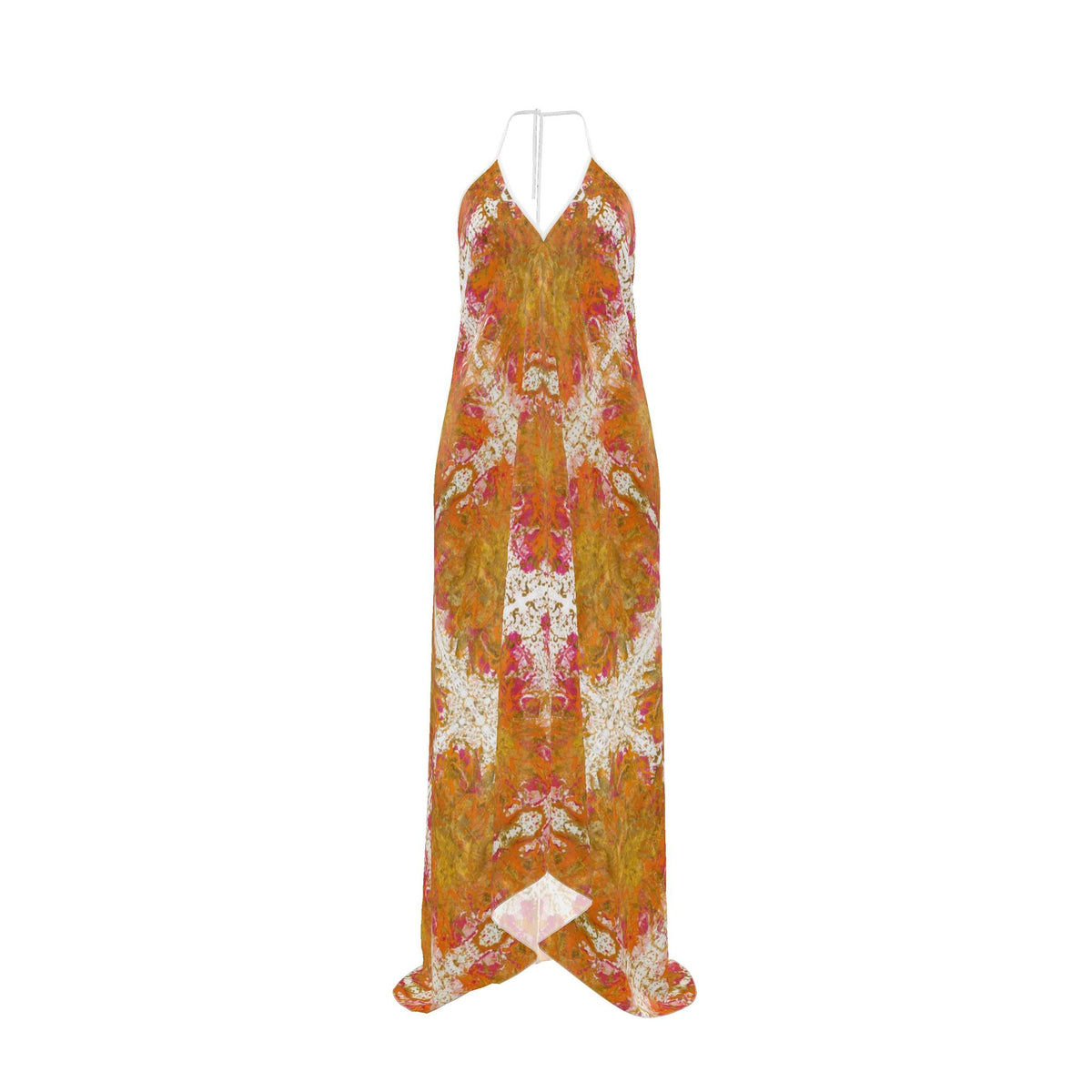 Halterneck backless dress Atomic Sunflower